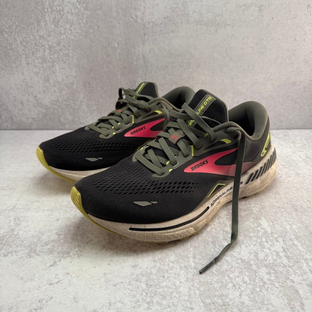 Brooks Adrenaline GTS 23‎ Womens Size 9 Medium(B) Black Pink Running Sneakers